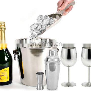 Bar Tool Set 100% Stainless Steel Bartender Cocktail Shaker Set