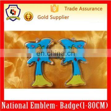 2015 Souvenir Coconut Tree Shape Plastic Acrylic Injection Molding Key Chain for Wholesale