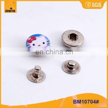 Custom Printed Snap Buttons for Children Clothing BM10704