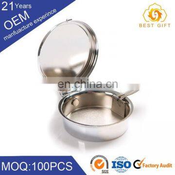 Round Shape Stainless Steel Outdoor Ashtray Portable Ashtray