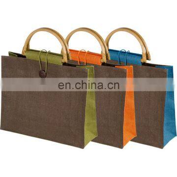 Wholesale fashion promotional custom printed cotton jute bag,canvas tote bag BAG075