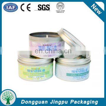 Round Metal Tin Candle Container