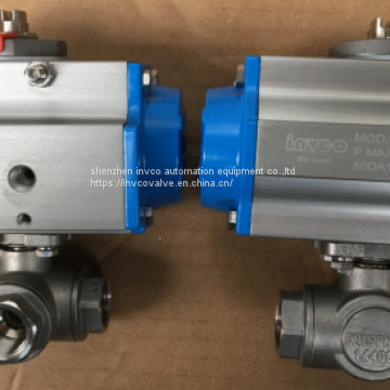 INVCO CF8M /CF8 Pneumatic 2-PC Stainless Steel Ball Valve With Pneumatic Actuator photo-3
