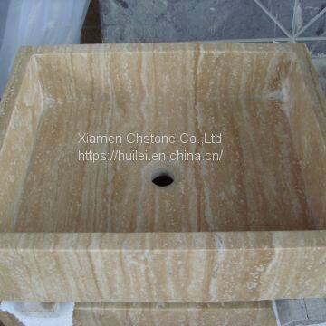 Beige Travertine Bathroom Washbasin
