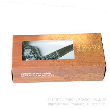 145mm Length Wooden Resin Medium Tobacco Pipe With Dark Blue and White Porcelain Head for Smoking photo-5