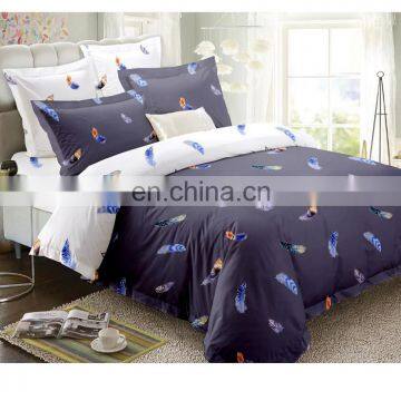 Duvet Cover Set Cheap Microfiber Feather Printed Bedding Set photo-6