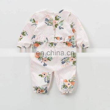 Fashion knitted girls clothing sets boutique kids apparel baby button romper