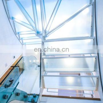 customized thickness tempered laminated glass with polished edges stair and building