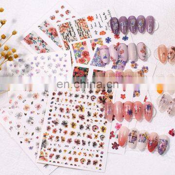 JOYFUL 674-678 2020 new nail beauty stickers Retro Japanese flower stickers 3D adhesive decals