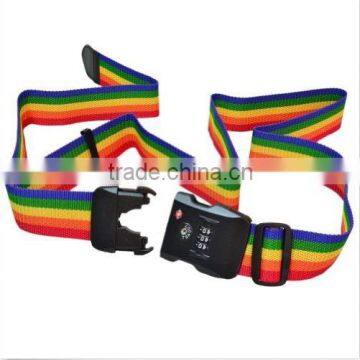 Travel Sentry Approved TSA Lockable Luggage Strap Belt Rainbow One Size