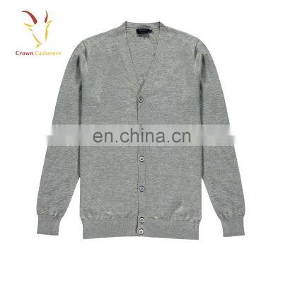 Mens Designer Suits Grey V Neck Cardigan Sweater Cashmere Cardigans photo-2
