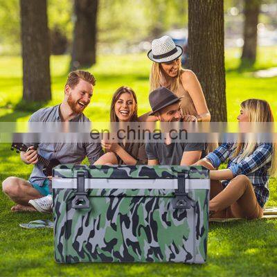 New Design Plastic 50L Cooler Box With Customized Color Arm Green Ice Cooler for Long Time Transport photo-2