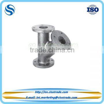 ASME B16.1 cast iron flanged 45 degree pipe fitting lateral reducing tee, branch y tee pipe fitting