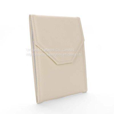 Pearl Necklace Folding Package New Packaging Jewelry Bag PU Leather Clutch Bag Portable Travel Jewelry Storage Bag photo-2