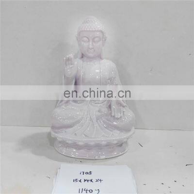 Custom Design Small Green Jade Ceramic Buddha Head Statue for Sale