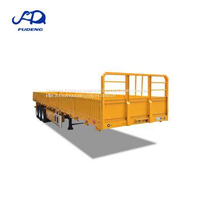 3axles 4axles 40ft Fudeng Brand Mechanical Suspension Heavy Duty Type Flatbed Semi Trailer photo-5