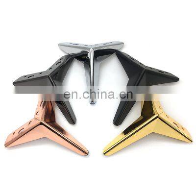 Sofa Legs Decoration Modern T Shaped Hardware TV Stand Living Room Furniture Cabinet Feet Sofa Legs Gold Steel Chrome Metal