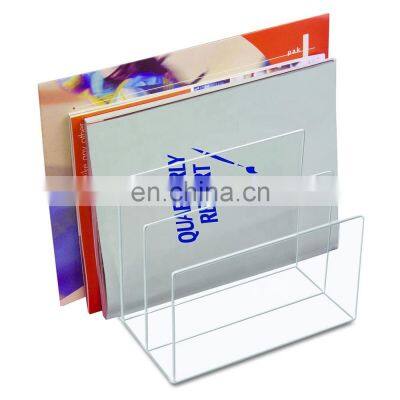 Acrylic Desktop File Sorter Makeup Palette Organizer Bag Display Stand Holder