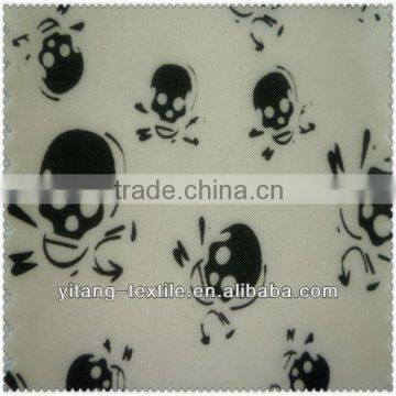 100% Ployester printed skull lining fabric