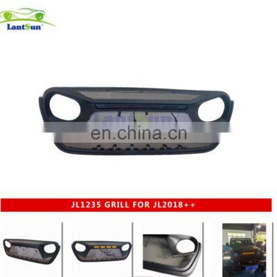 JL1235 Grill Car Accessories ABS Led Grill Auto Exterior Modified Front Grill Fit For Jeep W Rangler JL 18+ photo-2