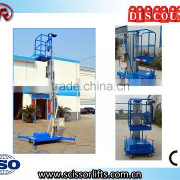Vertical Electric Mobile Single Post Man Lift