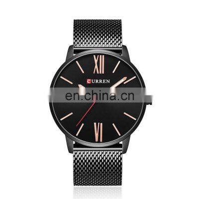 CURREN 8238 Roman Numerals Top Simple Minimalism Luxury Quartz Mesh Band Stainless Steel Wrist Watches For Men Relogio Masculino photo-2