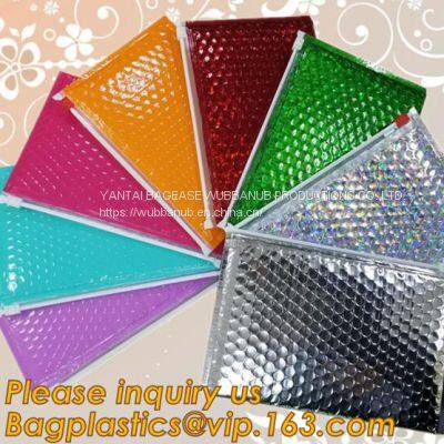 Hot Metallic Colorful Bagease Packaging Zipper Bubble Bag For Cosmetic Packaging,k Bubble Bags Are Made of PET/CP photo-4