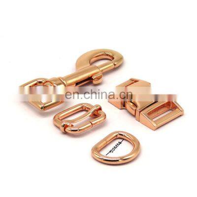 20mm Metal Accessories D Rings Adjustable Slide Quick Release Buckles Dog Clips For Dog Collar And Dog Leash photo-2