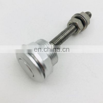 Push button fastener quick latch