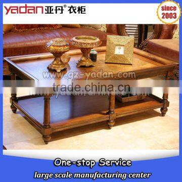 different styles 2 layers modern design wooden tea table,chinese wooden carved coffee table