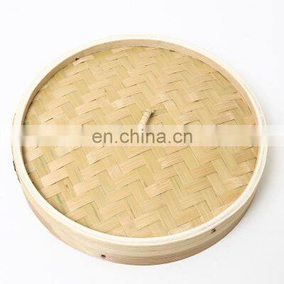 Chinese Traditional Style Kitchen Accessories Bamboo Food Steamer Steam Cooking Bamboo Lid Round Shape photo-3