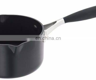 OEM Flat Bottom Stainless Steel Single Handle Saucepan photo-3
