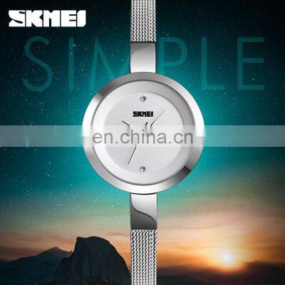 Skmei 1390 Luxury Gold Quartz Movement Stainless Steel Strap 3 ATM Wrist Watch Women Montre Femme photo-5