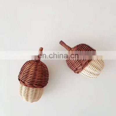 Hot Rattan toys, Kids natural toys, Cute and acorn bag christmas decor Wholesale