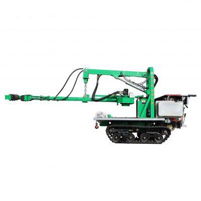 Crawler self propelled walnut tree harvester machine