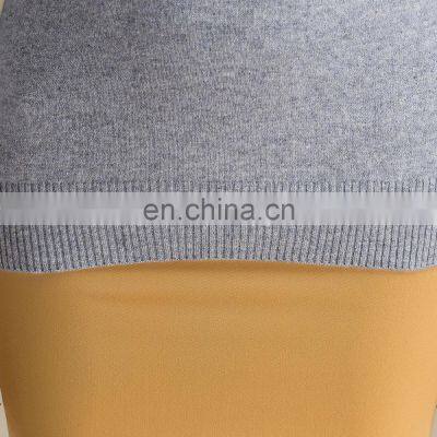 Chinese Supplier Soft Gold Cashmere Products Women High Neck Worsted Sweater photo-5