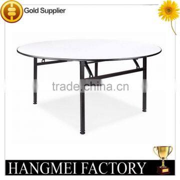 Round plywood folding table for restaurant