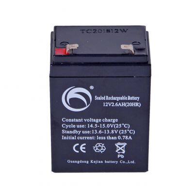 Guangong 12V2.6AH Low Self Discharge Lead Acid UPS battery for Elevator / Medical / Instrumentation / Fire fighting