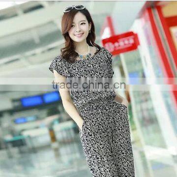 Show Thin Printed Chiffon Jumpsuits Summer Clothes Pants Female Leisure Trousers photo-6