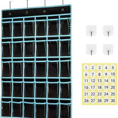 Classroom Pocket Chart Organizer,Cell Phones Calculator Holder,Hanging Wall Organizers