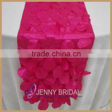 TR005D Beautiful Wedding Rose Red Petal Fancy Table Runners photo-2