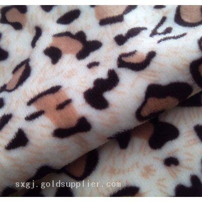 Wholesale Orange Ocelote Printed Brushed Flannel Fleece Fabrics