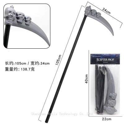 Funny Halloween Plastic Sickle Props - Kids Role-Playing Weapons for Party Novelties