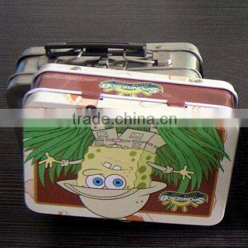 rectangle children lunch tin box