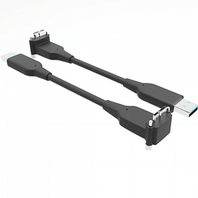 USB3.1 Hybrid AOC-Active Optical Cable-AM to Angled Micro-B 20m photo-3