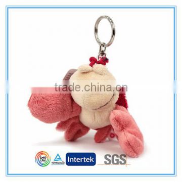 Cute design plush stuffed crab keychain