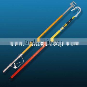 High voltage portable earth rod with earth wire