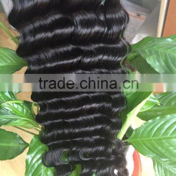 Qingdao Elegant Hair 7A European Deep Wave, 100% human Remy Hair Bundles with Factory Price