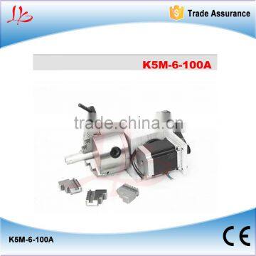 Hollow shaft 3 Jaw 100mm chuck 4th axis rotary table