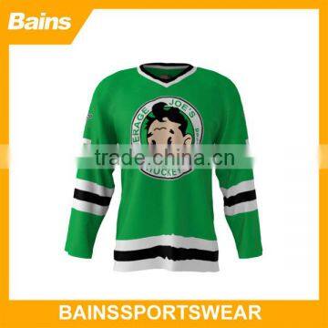 100% polyester custom sublimation ice hockey jersey sewing pattern